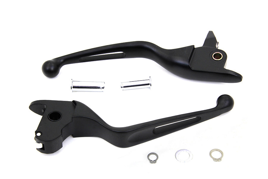 MCM 26-0799 Black Vortex hand lever set, part number 053807, handlebar control.