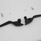 MCM 053809 black drilled hand lever set, handlebar control viewed close up