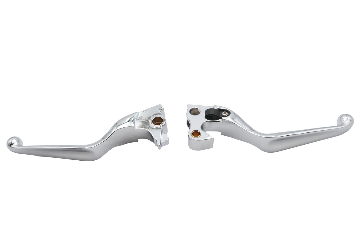 MCM 26-0802 Chrome Hand Lever Set, Part 053542, handlebar control assembly