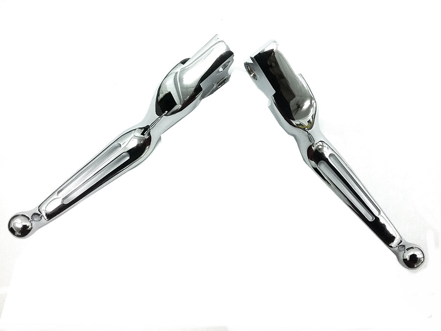 MCM 26-0803 chrome slotted hand lever set, handlebar control, part 053545