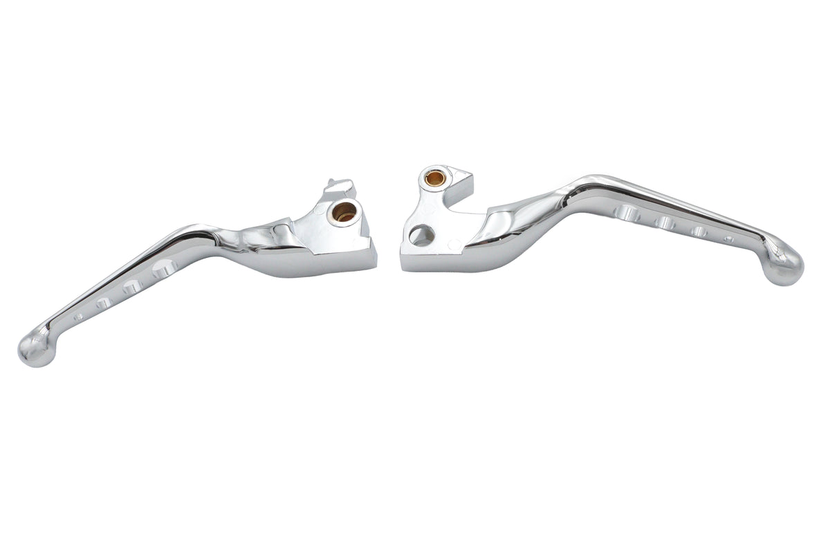 MCM 26-0804 chrome drilled hand lever set for handlebar control