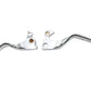 MCM 26-0804 chrome drilled hand lever set for handlebar controls