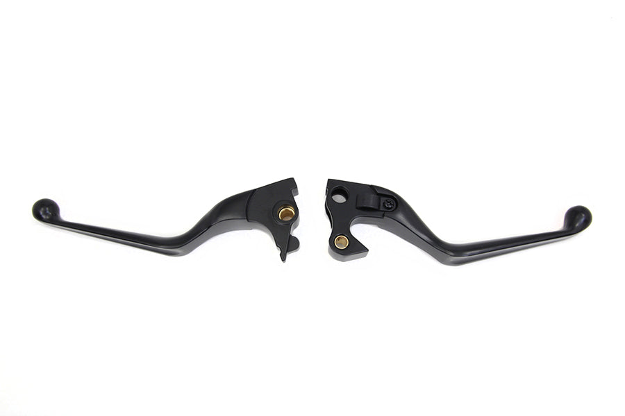 MCM 053543 black hand lever set for handlebar control, shown against a plain background