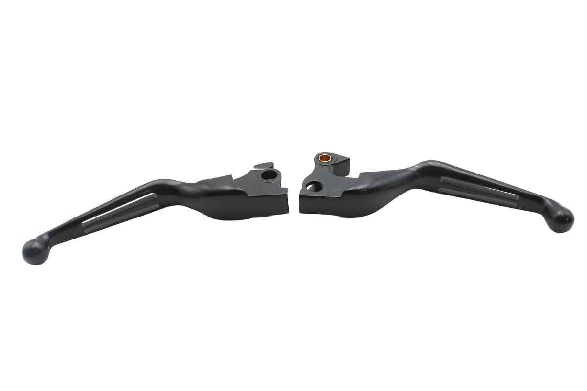 MCM 053546 black slotted hand lever set handlebar control, SKU 26-0806