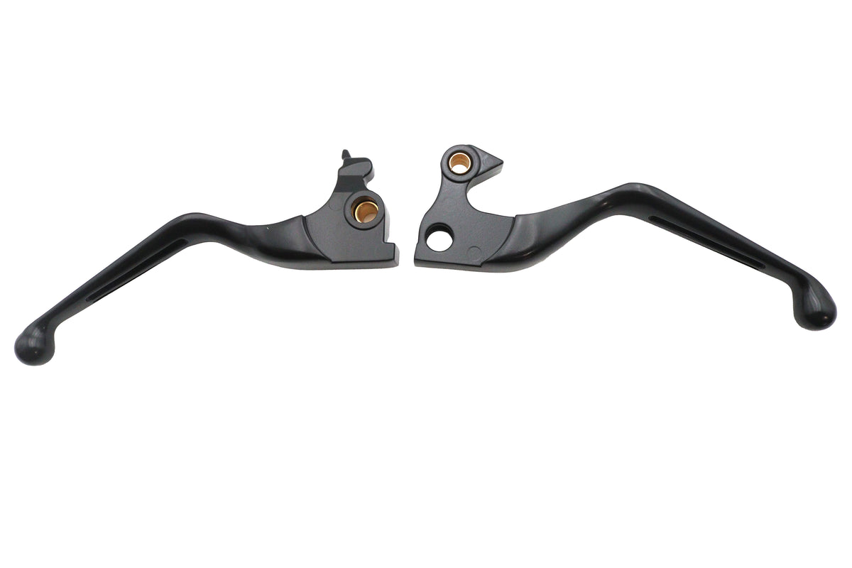 MCM 053546 black slotted hand lever set for handlebar control