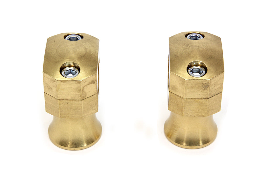 V-Twin 26-0885 Shorty Style Brass Riser Set for 1-Inch Handlebars