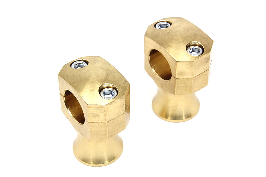 V-Twin 26-0885 Shorty Style Brass Riser Set for 1-Inch Handlebars