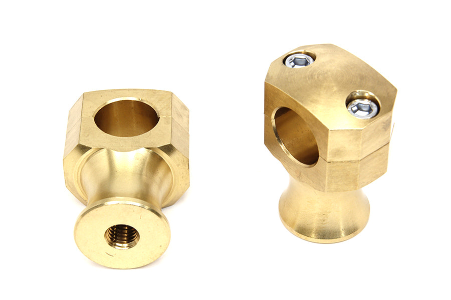 V-Twin 26-0885 Shorty Style Brass Riser Set for 1-Inch Handlebars