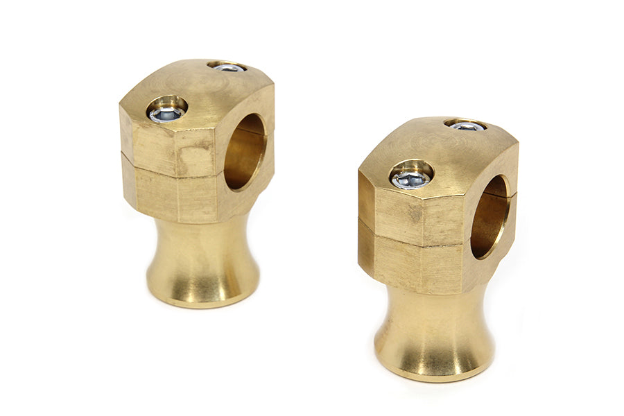 V-Twin 26-0885 Shorty Style Brass Riser Set for 1-Inch Handlebars