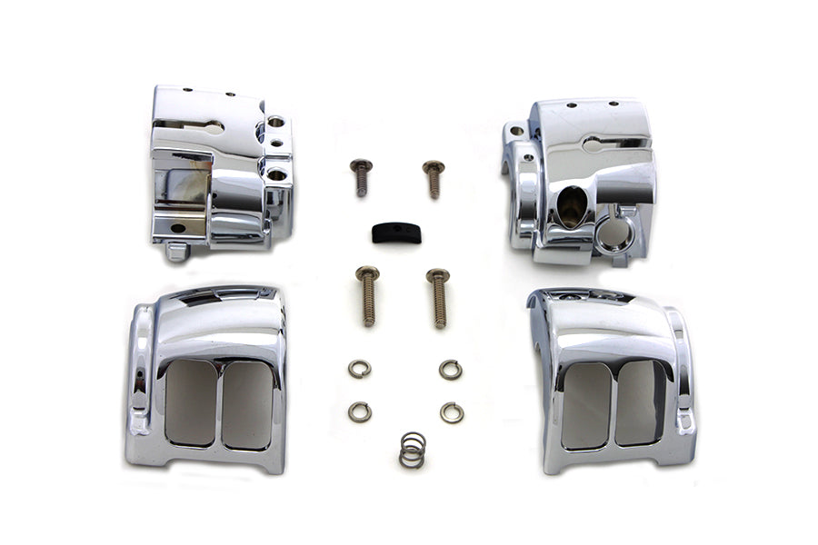 MCM 370870 Handlebar Control Switch Housing Kit Chrome, SKU 26-0986