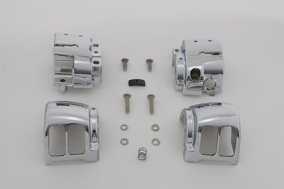 MCM 370870 Handlebar Control Switch Housing Kit Chrome, SKU 26-0986