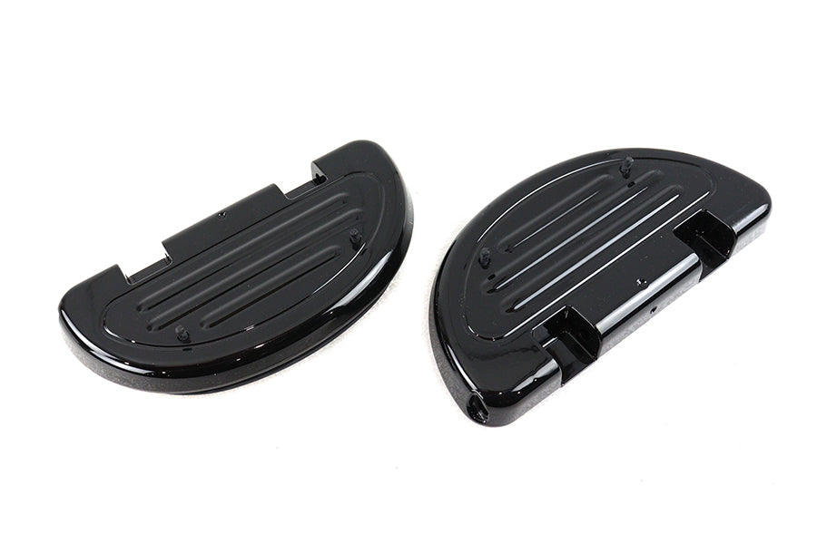 OE 27-0009 Gloss Black Passenger Half Moon Footboard Set
