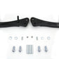 Wyatt Gatling 27-0018 passenger footboard support kit in black, motorcycle footpeg bracket shown from side view