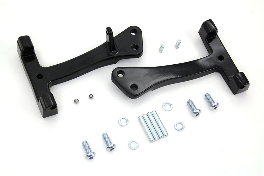 Wyatt Gatling 27-0018 passenger footboard support kit in black for motorcycle footpeg mounting