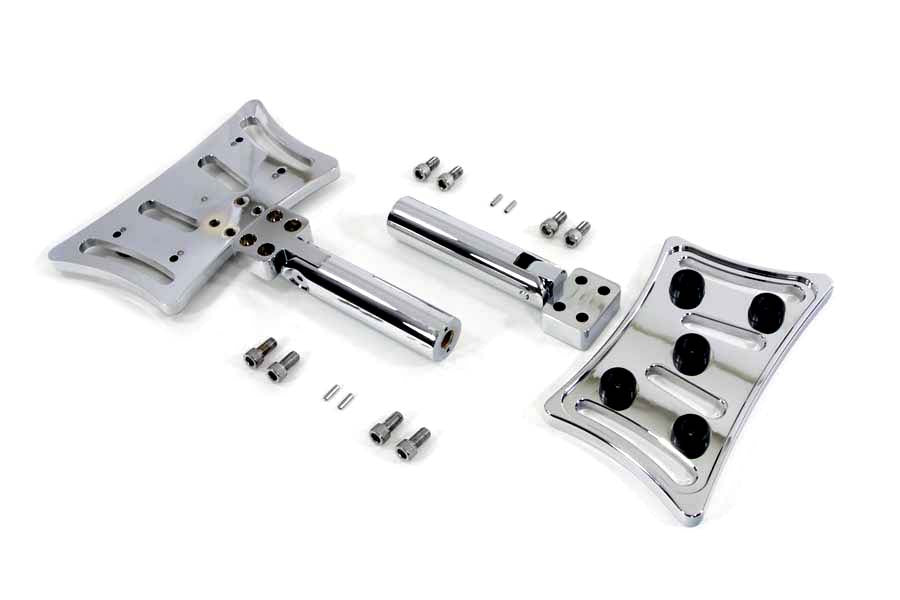 Wyatt Gatling 057210 Slasher Style passenger footboard set for motorcycle