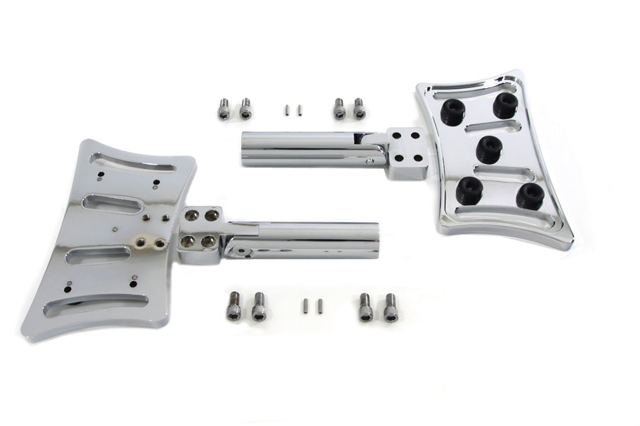 Wyatt Gatling 057210 passenger footboard set with slasher-style motorcycle footboards