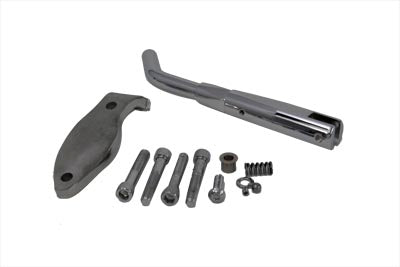 Wyatt Gatling adjustable chrome kickstand with hidden spring for motorcycle chassis