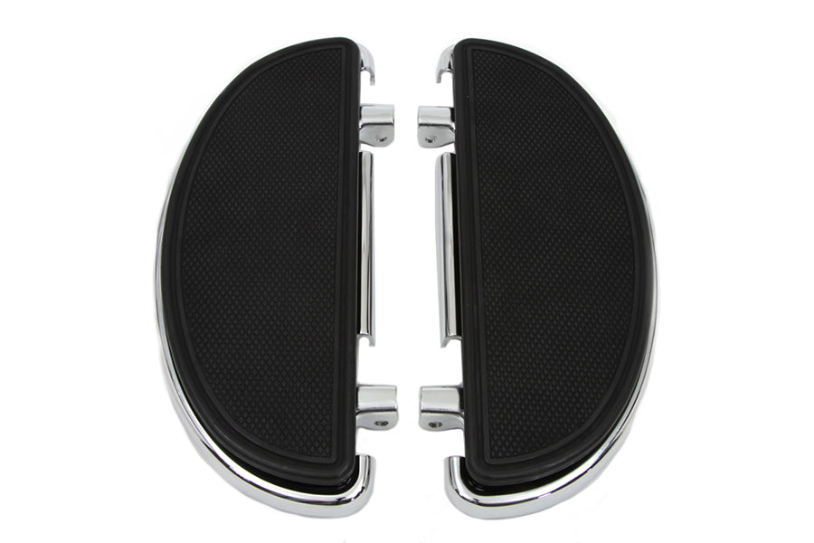 Wyatt Gatling Chrome Driver Half Moon Footboard Set, 055371 front view