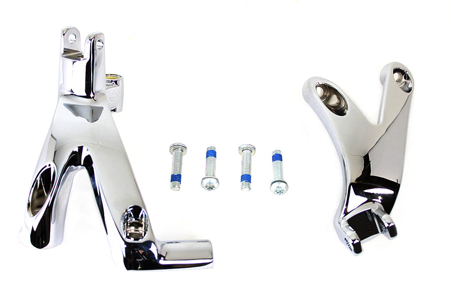 OE Standard chrome forward control mount kit 27-0180 for motorcycle installation