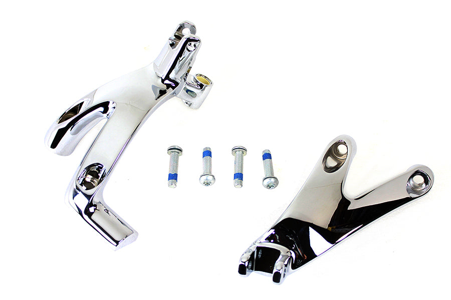 OE Standard Chrome Forward Control Mount Kit 27-0180 for motorcycle installation