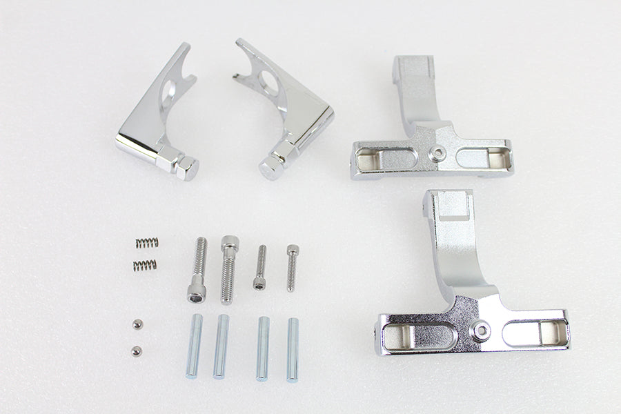 Wyatt Gatling chrome passenger footboard mount kit 057254 for motorcycle footboards