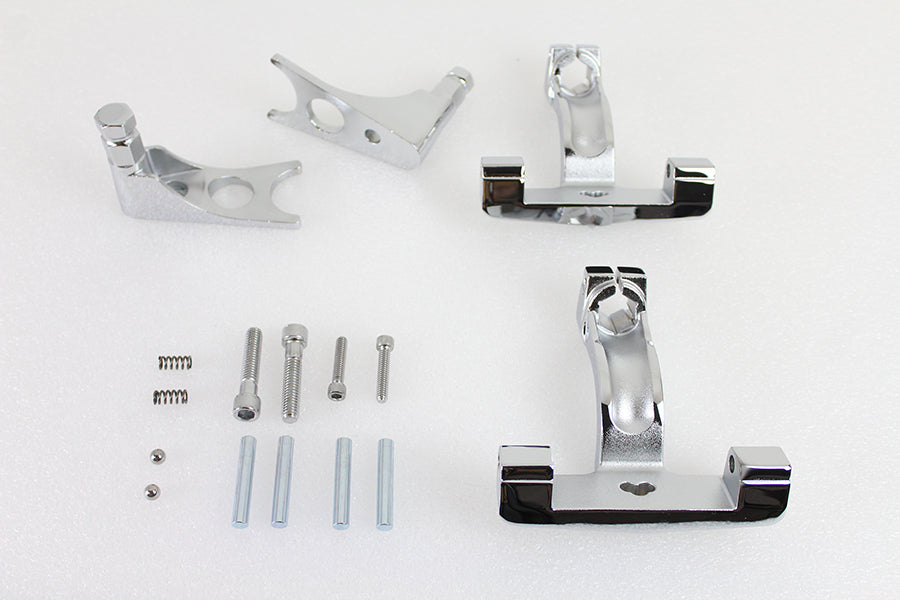 Wyatt Gatling Chrome Passenger Footboard Mount Kit 057254 for motorcycle footboard installation