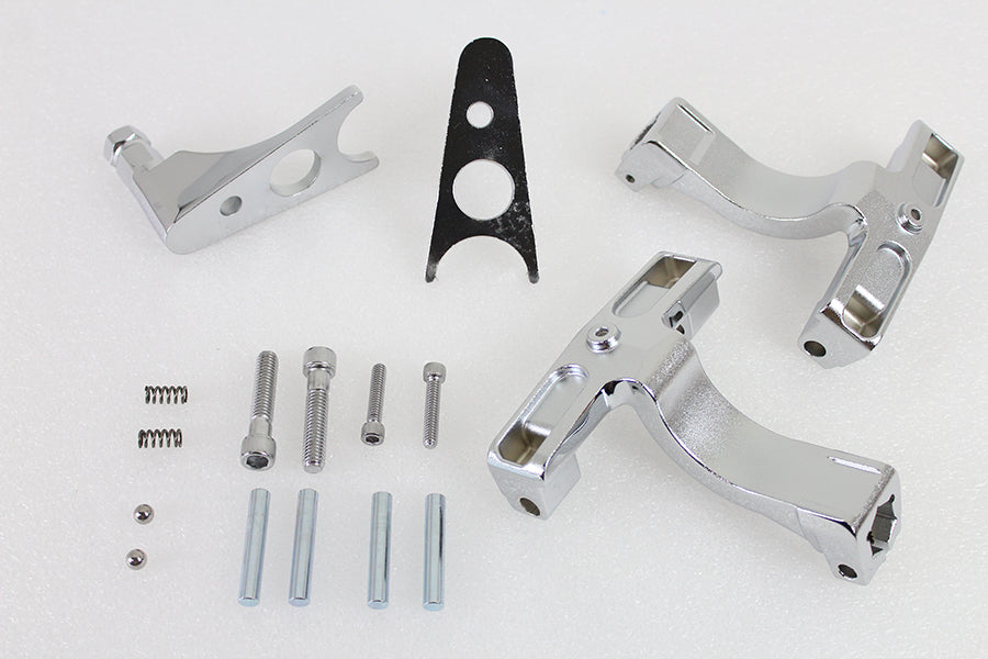 Wyatt Gatling Chrome Passenger Footboard Mount Kit 057254 for motorcycle footboard installation