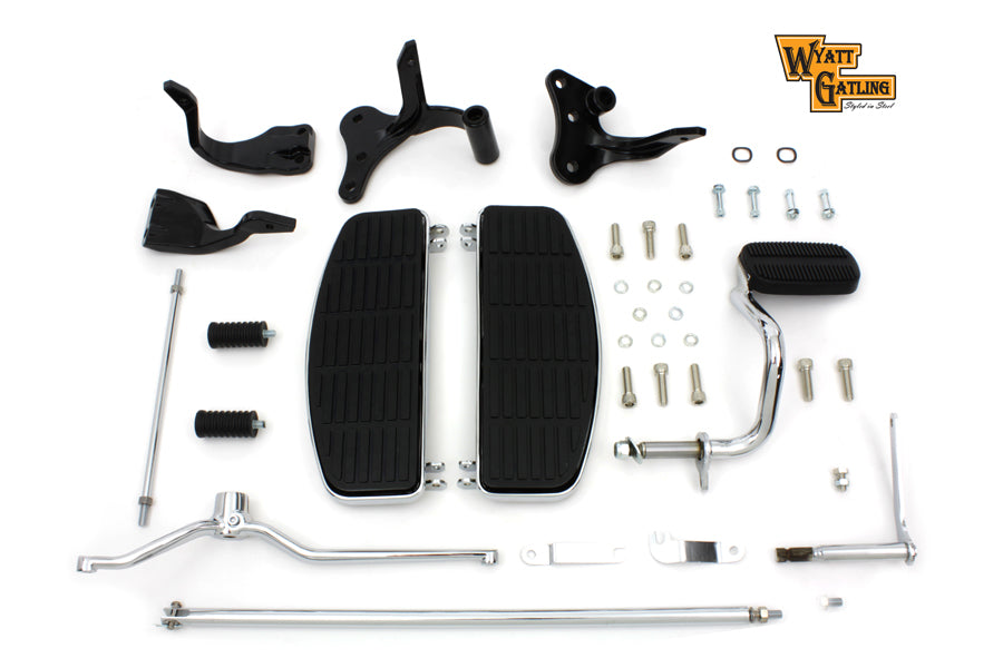 Wyatt Gatling 27-0920 driver footboard kit with black brackets for motorcycle footpeg installation