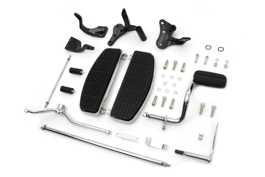 Wyatt Gatling 27-0920 driver footboard kit with black brackets for motorcycle footpeg replacement
