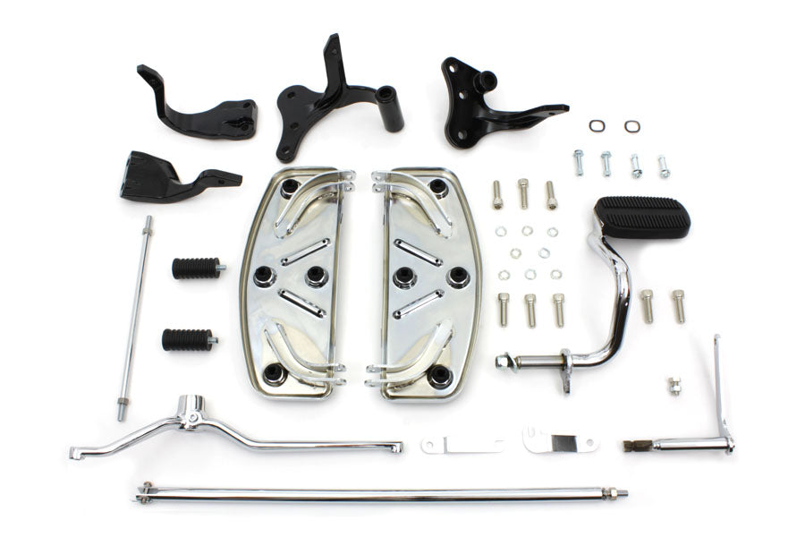 Wyatt Gatling 27-0920 driver footboard kit with black brackets for motorcycle