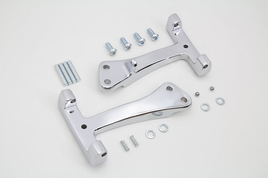 Wyatt Gatling 77496C chrome passenger footboard support kit for motorcycle footpeg installation
