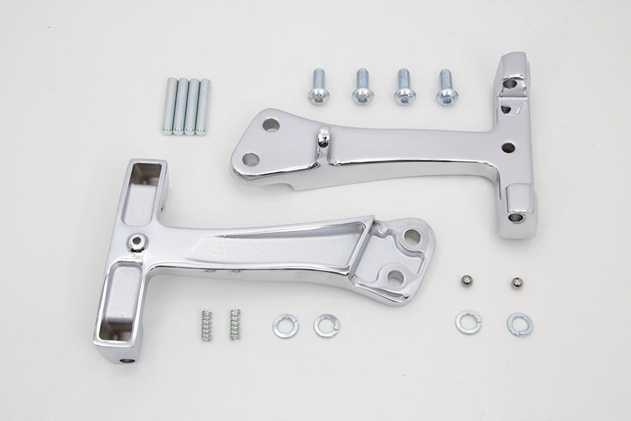 Wyatt Gatling 77496C chrome passenger footboard support kit for motorcycle footboards
