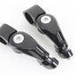 Wyatt Gatling 77461B black short angled footpeg mount kit for motorcycle footpegs