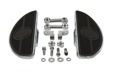 Wyatt Gatling Driver Adjustable Footboard Kit 17-0432, black motorcycle footboard assembly