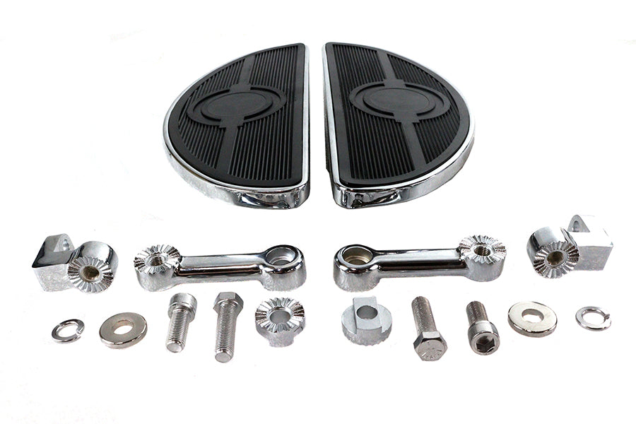 Wyatt Gatling adjustable driver footboard kit, model 17-0432, black motorcycle footboard assembly