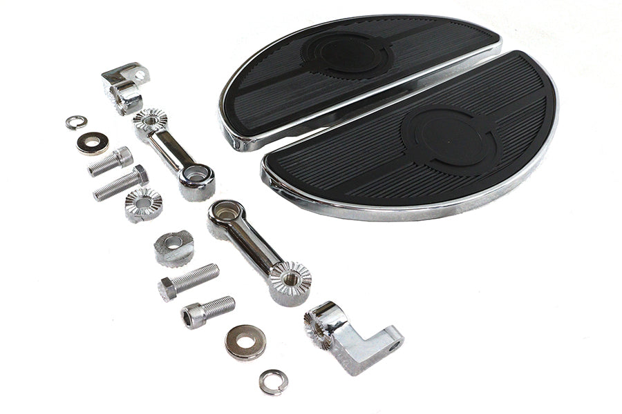Wyatt Gatling Driver Adjustable Footboard Kit 17-0432, black motorcycle footboard components