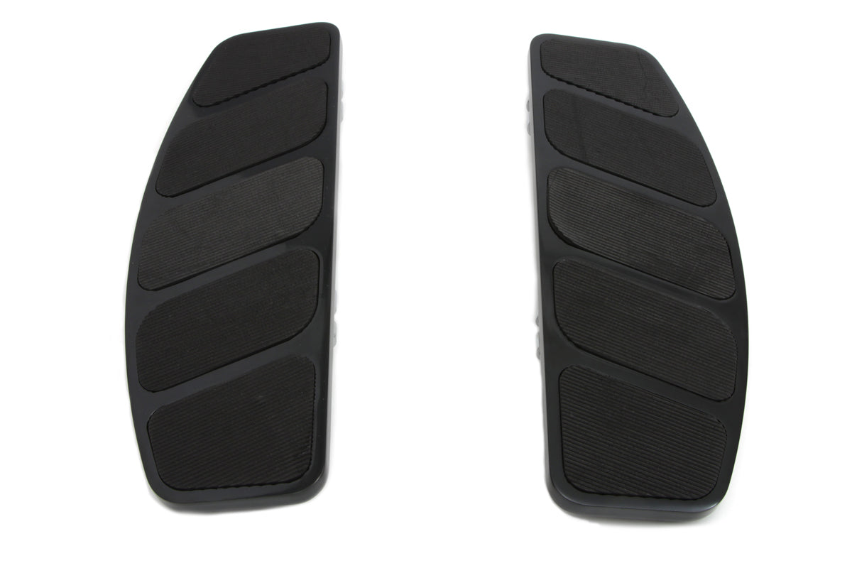 Wyatt Gatling 7716 black rectangular footboard set for motorcycle, SKU 27-1756