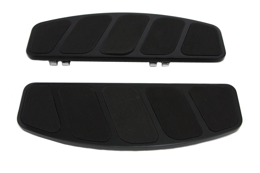 Wyatt Gatling 7716 black rectangular motorcycle footboard set