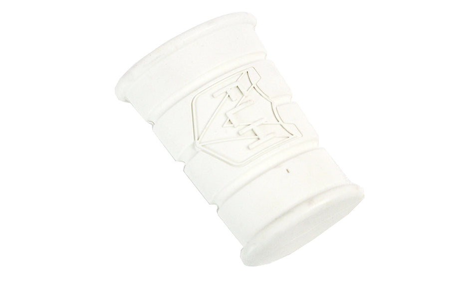 V-Twin 18007W White Rubber Kick Starter Pedal with FLH Logo