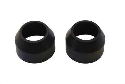 V-Twin 41mm black rubber front fork boots, 28-0901, pair for motorcycle suspension forks