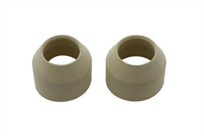 V-Twin 28-0905 35mm White Rubber Fork Boots for 1975–1984 Harley-Davidson FX