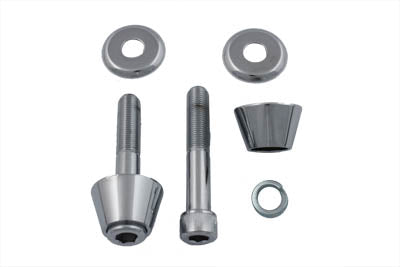 V-Twin Tapered Cone Riser Kit 28-0950 in chrome for motorcycle handlebar control setup
