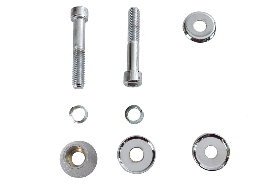V-Twin Chrome Billet Cone Head Riser Mount Kit for motorcycle handlebar controls