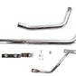 Paughco 730D2 stacked upsweep exhaust header set in polished metal finish