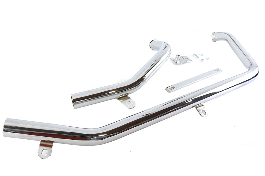 Paughco 716B2 chrome exhaust header set, SKU 29-0086