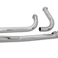 Paughco 716B chrome upsweep exhaust header set for 1966–1969 Harley-Davidson FL motorcycles
