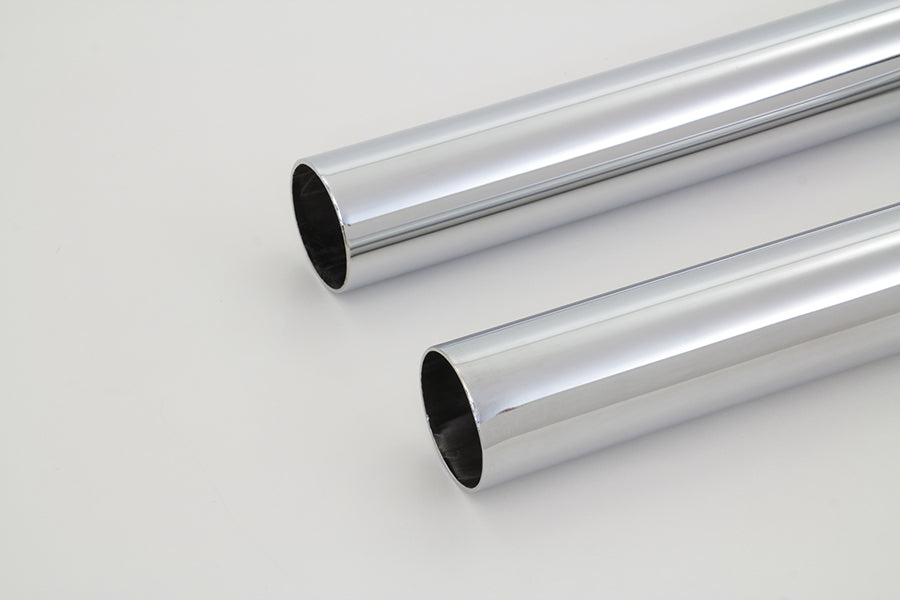 Paughco 716B chrome upsweep exhaust header set for 1966–1969 Harley-Davidson FL motorcycles