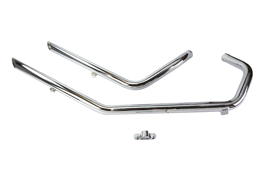 Paughco 719B2S Exhaust Drag Pipe Set, Slash Cut, SKU 29-0114