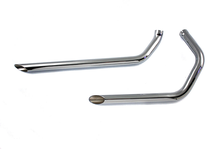 Paughco 719D34 Exhaust Drag Pipe Set, Slash Cut