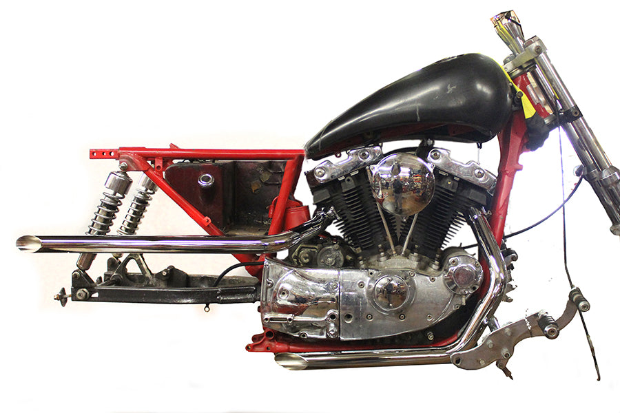 Paughco 719D34 Exhaust Drag Pipe Set, Slash Cut
